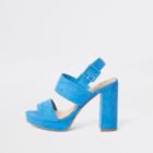 River Island Womens Double Strap Heel Platform Sandals