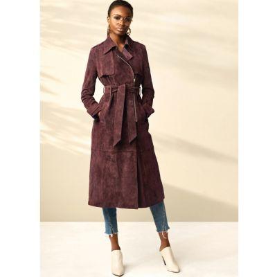 River Island Womens Ri Studio Suede Trench Coat