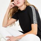 River Island Womens Rhinestone Trim Jumbo T-shirt
