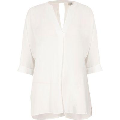 River Island Womens White Twist Back Shirt