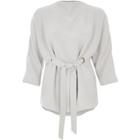 River Island Womens Eyelet Tie Front Top