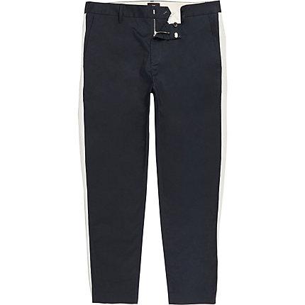 River Island Mens Big And Tall Skinny Taped Trousers