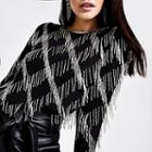 River Island Womens Tassel Beaded Long Sleeve Top
