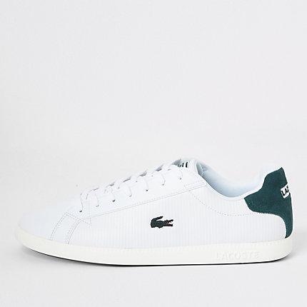 River Island Mens Lacoste White Graduate Trainers