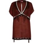 River Island Womens Fringed Cover-up Caftan