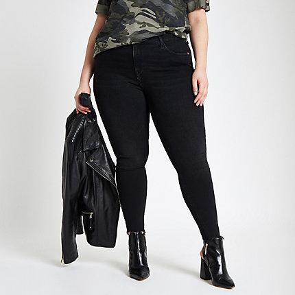 River Island Womens Plus Amelie Raw Hem Jeans