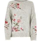 River Island Womens Floral Embroidered Jumper