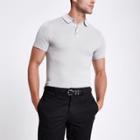 River Island Mens Textured Muscle Fit Polo Shirt