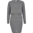 River Island Womens Jacquard Double Layer Bodycon Dress