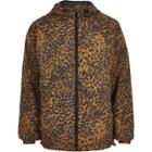 River Island Mens Leopard Print Hooded Jacket
