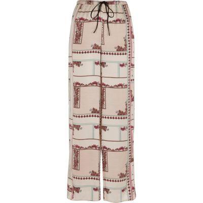 River Island Womens Floral Wide Leg Palazzo Pajama Pants