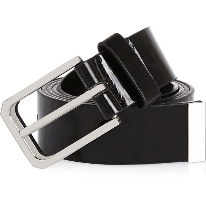 River Island Mensblack Patent Belt