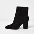 River Island Womens Pointed Toe Block Heel Ankle Boots