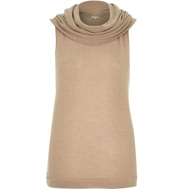 River Island Womens Cowl Neck Sleeveless Top