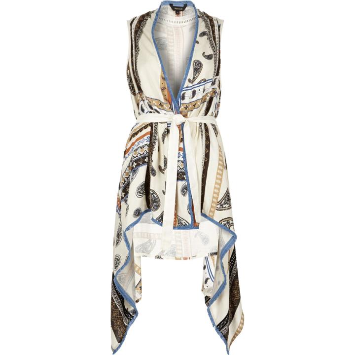 River Island Womens Paisley Print Waterfall Cape