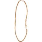 River Island Mensgold Tone Chain Side Charm Necklace