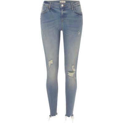 River Island Womens Authentic Wash Amelie Super Skinny Jeans