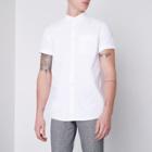 River Island Mens White Casual Short Sleeve Oxford Shirt