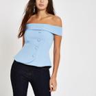 River Island Womens Bardot Fitted Top