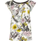 River Island Womens Floral Print Keyhole Top