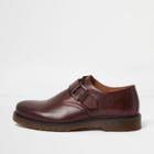 River Island Mensburgundy Leather Monk Strap Shoes
