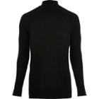 River Island Mensblack Ribbed Knit Roll Neck Sweater