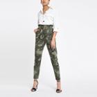 River Island Womens Camo Paperbag Utility Trousers
