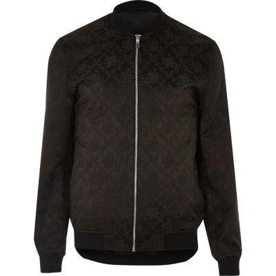 River Island Mens Jacquard Bomber Jacket