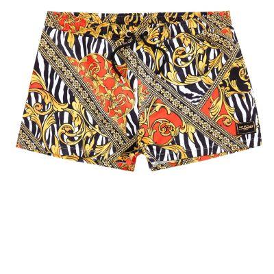River Island Mens Jaded Zebra Print Swim Shorts