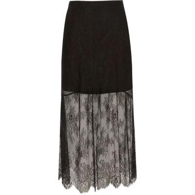 River Island Womens Petite Lace Maxi Skirt