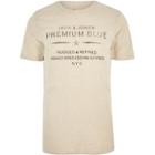 River Island Mens White Jack And Jones 'premium' Print T-shirt