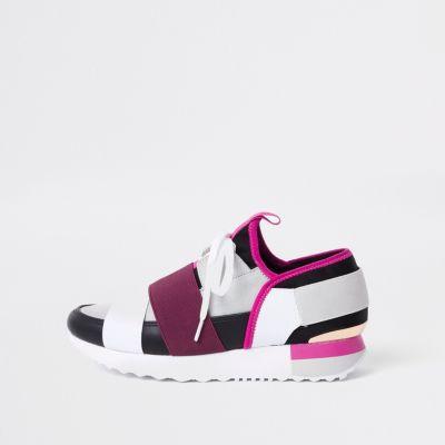 River Island Womens Elastic Lace-up Runner Sneakers