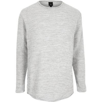 River Island Mens Textured Knit Rolled Slim Fit Jumper