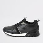 River Island Mens Croc Embossed Lace-up Runner Trainers
