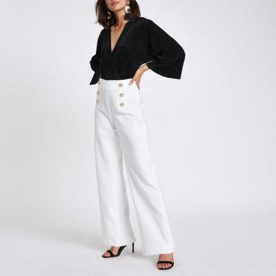 River Island Womens Plisse Wide Sleeve Body