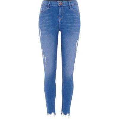River Island Womens Raw Hem Super Skinny Amelie Jeans