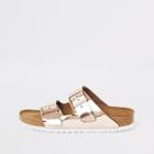 River Island Womens Birkenstock Arizona Rose Gold Sandals