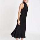 River Island Womens High Neck Frill Hem Maxi Dress