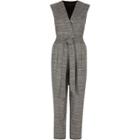 River Island Womens Check Sleeveless Tailored Jumpsuit