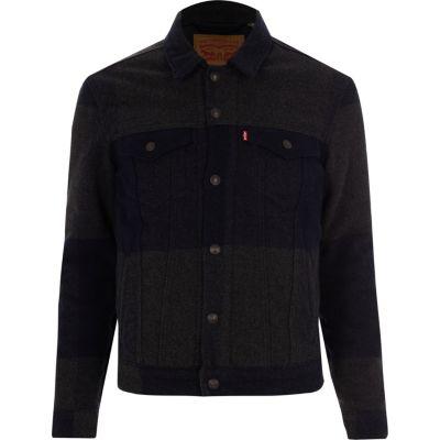 Mens Levi's Wool Plaid Trucker Jacket
