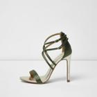 River Island Womens Satin Caged Sandals