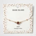 River Island Womens Gem July Birthstone Bracelet