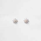 River Island Womens Rose Gold Tone Cubic Zirconia Stud Earrings