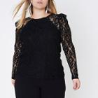 River Island Womens Plus Puff Sleeve Lace Top