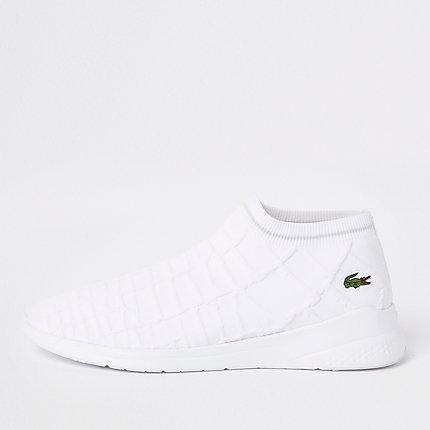 River Island Mens Lacoste White Sock Sneakers