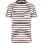River Island Mens White Stripe Chest Pocket T-shirt
