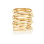 River Island Womens Gold Tone Spiral Ring