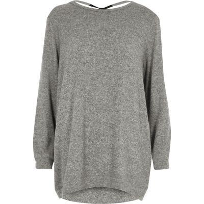 River Island Womens Plus Long Tie Back Sweater
