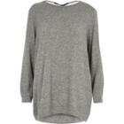 River Island Womens Plus Long Tie Back Sweater