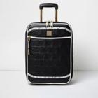 River Island Womens Quilted Snake Print Cabin Suitcase